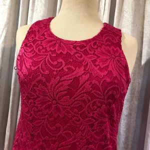 Spring lace overlay dress